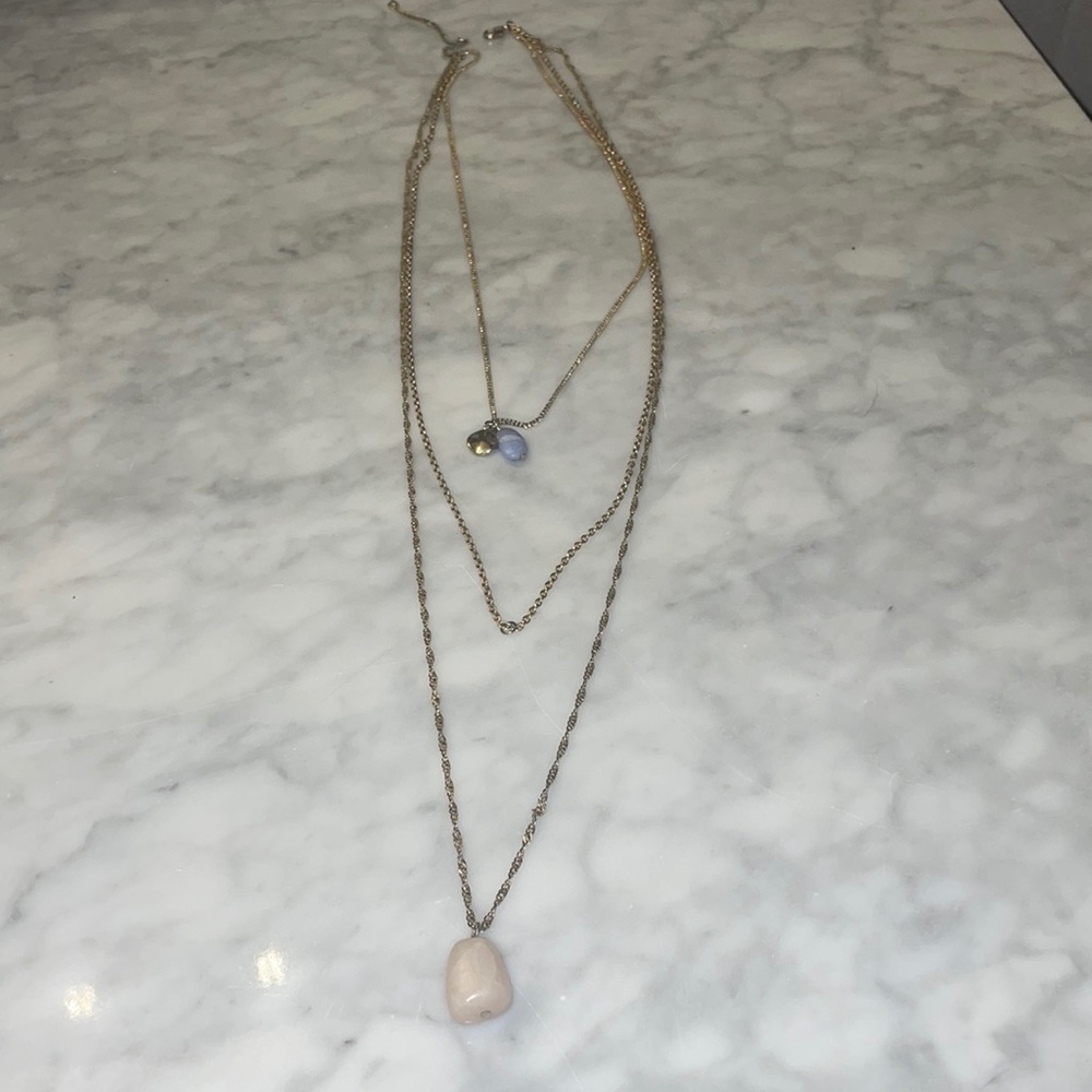 Layered gold necklace